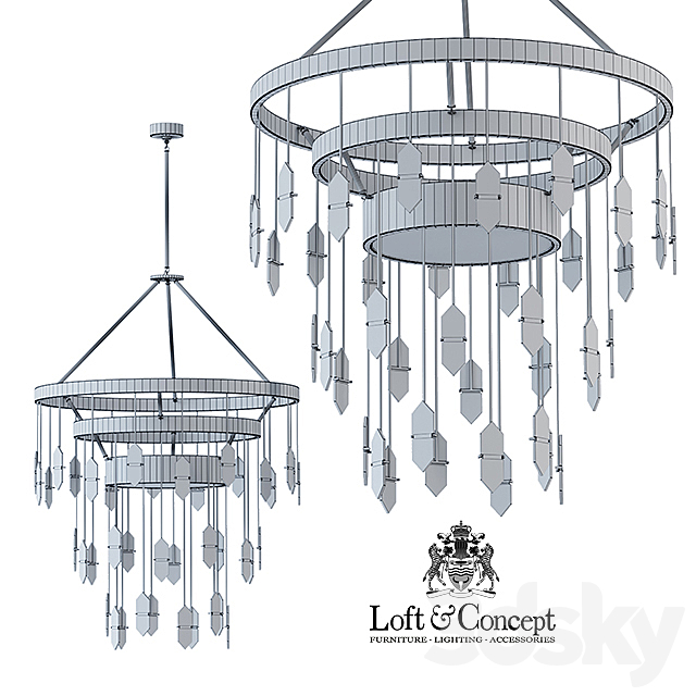 Chandelier Kelly Wearstler Halcyon Large Chandelier 3DSMax File - thumbnail 3