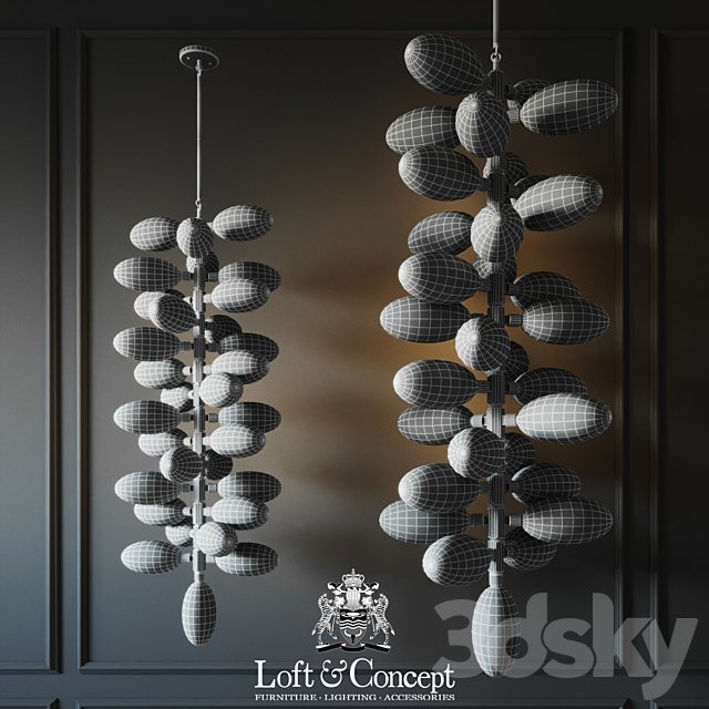 Chandelier kingdom column 31 designed 3DS Max Model - thumbnail 2