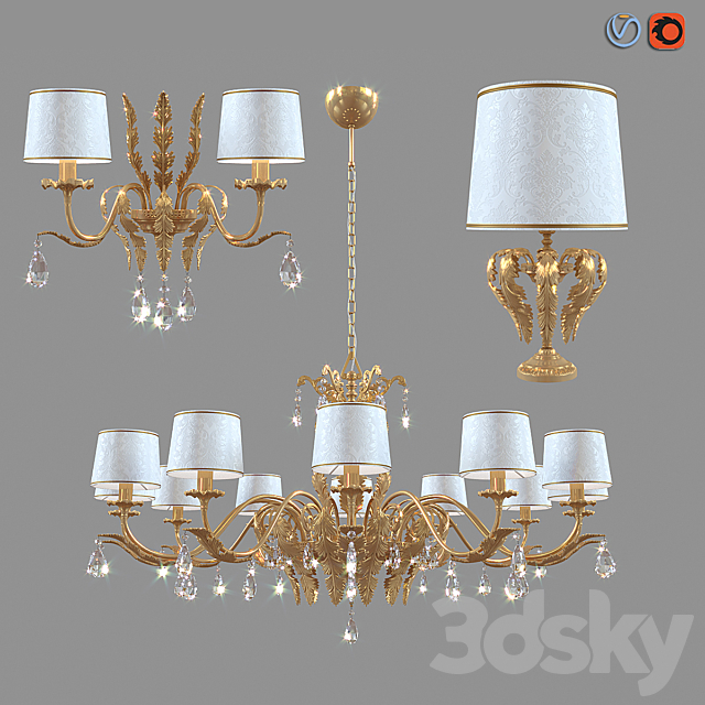 Chandelier. lamp and sconce Masiero Acantia 3DSMax File - thumbnail 1