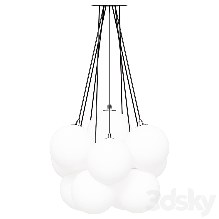 Chandelier Light Fixture 3DS Max Model - thumbnail 1