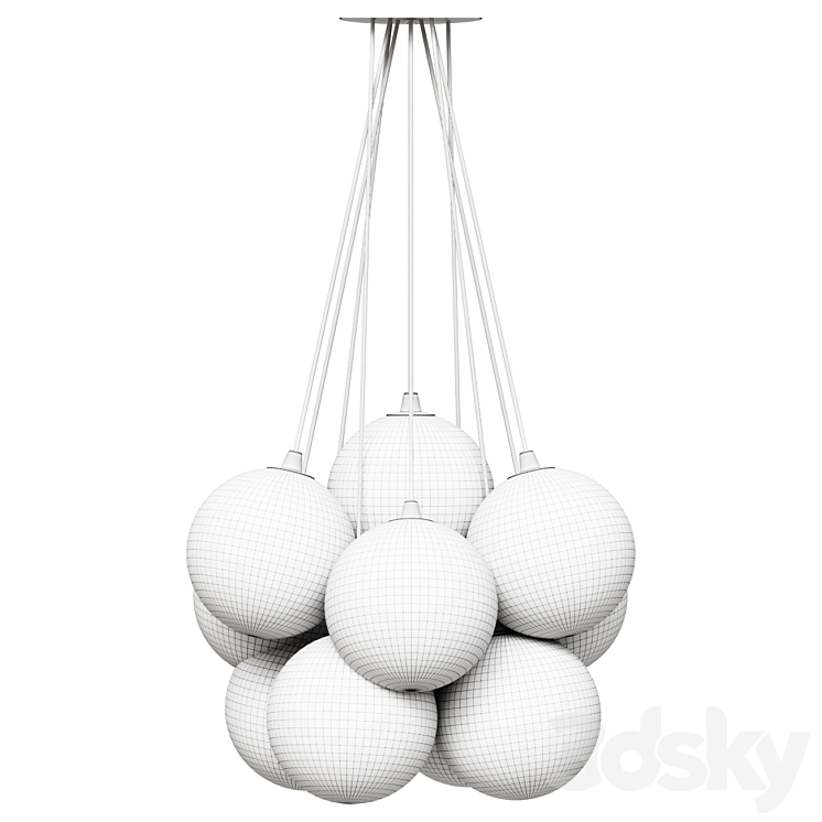 Chandelier Light Fixture 3DS Max Model - thumbnail 2