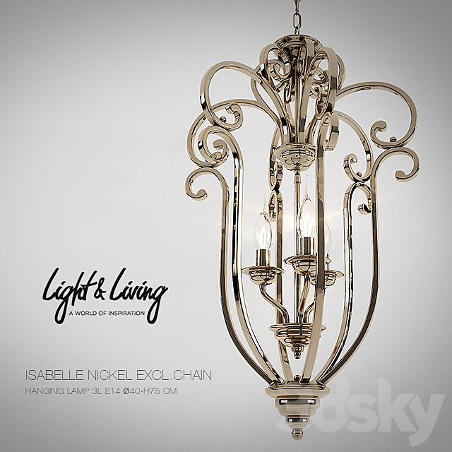 Chandelier Light & Living ISABELLE 3DSMax File - thumbnail 1