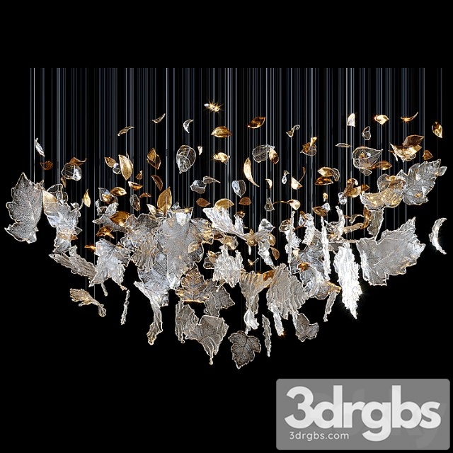 Chandelier Light Vargov Frozen Leaves 1 3dsmax Download - thumbnail 1