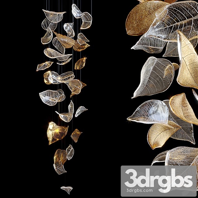 Chandelier Light Vargov Frozen Leaves 18 3dsmax Download - thumbnail 1