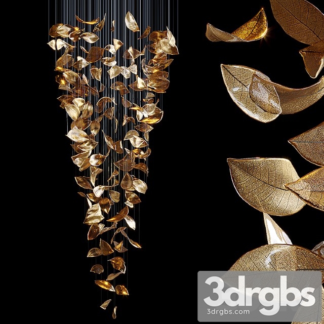 Chandelier Light Vargov Frozen Leaves 28 3dsmax Download - thumbnail 1