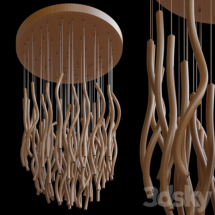 Chandelier Light Vargov – Pastalight 3DS Max Model - thumbnail 2