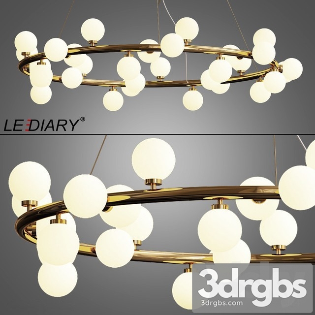 Chandelier Lights Modern Pendant Lamp Ball 3dsmax Download - thumbnail 1