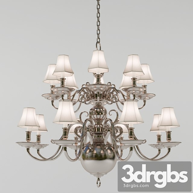 Chandelier Lilianne Double Tiered Chandelier Circa Lighting Designer Ralph Lauren Homme 3dsmax Download - thumbnail 1