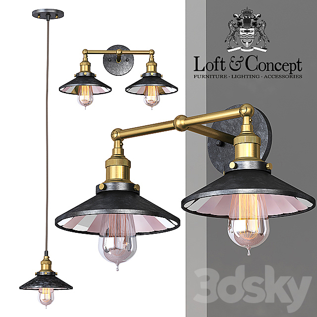 Chandelier Loft Cone Pendant Reflector 3DSMax File - thumbnail 1