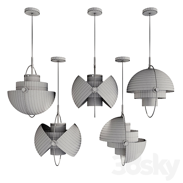 Chandelier louis weisdorff multi-lite pendant 3DSMax File - thumbnail 2