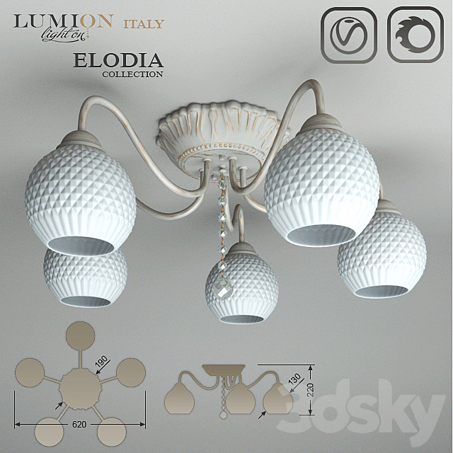 Chandelier Lumion Elodia 3122 _ 5C 3DSMax File - thumbnail 2