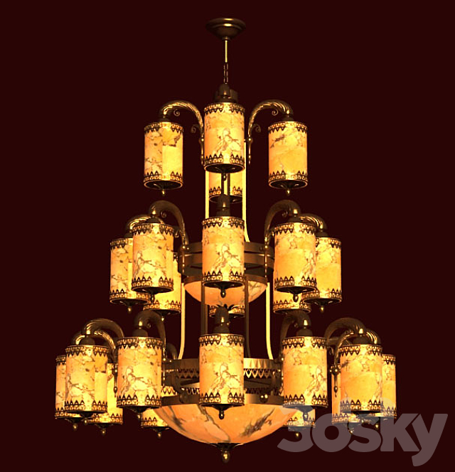 chandelier made of Onyx 3DSMax File - thumbnail 1