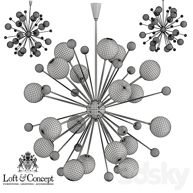 Chandelier Magic Circus Sputnik Chandeliers 01 3DSMax File - thumbnail 3