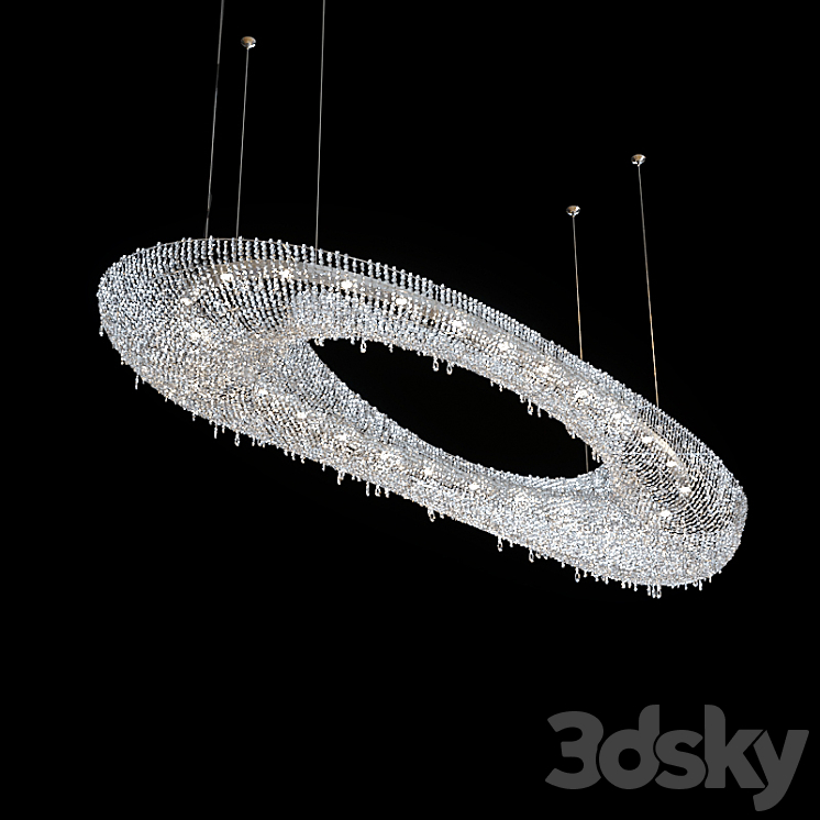 Chandelier Manooi Artica (1600х600х210) 3DS Max Model - thumbnail 2