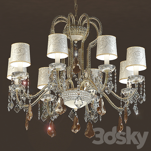 Chandelier Masiero GALA 5100 8 + 2 3DS Max Model - thumbnail 1