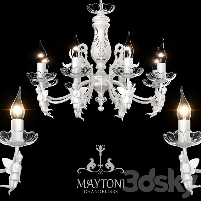 Chandelier Maytoni ARM392-08-W 3DSMax File - thumbnail 1