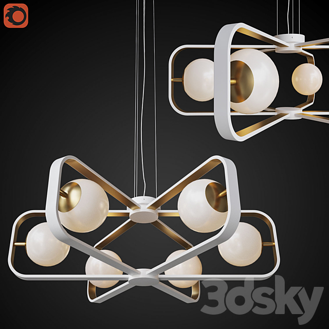 Chandelier Maytoni Avola 3DS Max Model - thumbnail 2