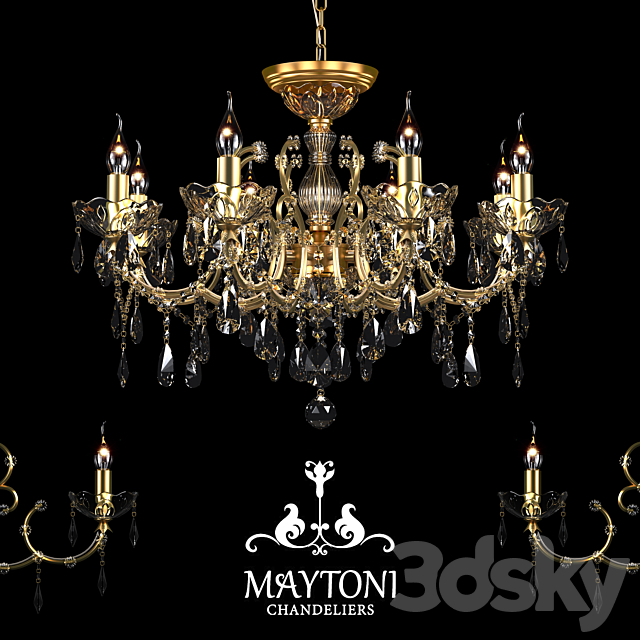 Chandelier Maytoni DIA004-08-G 3DSMax File - thumbnail 1