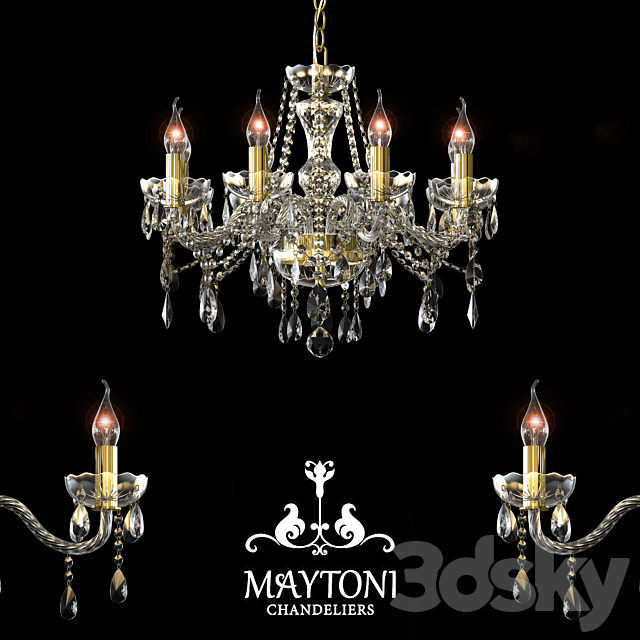 Chandelier Maytoni DIA019-08-G 3DSMax File - thumbnail 1