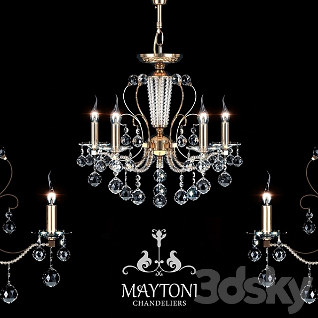 Chandelier Maytoni DIA130-05-G 3DSMax File - thumbnail 1