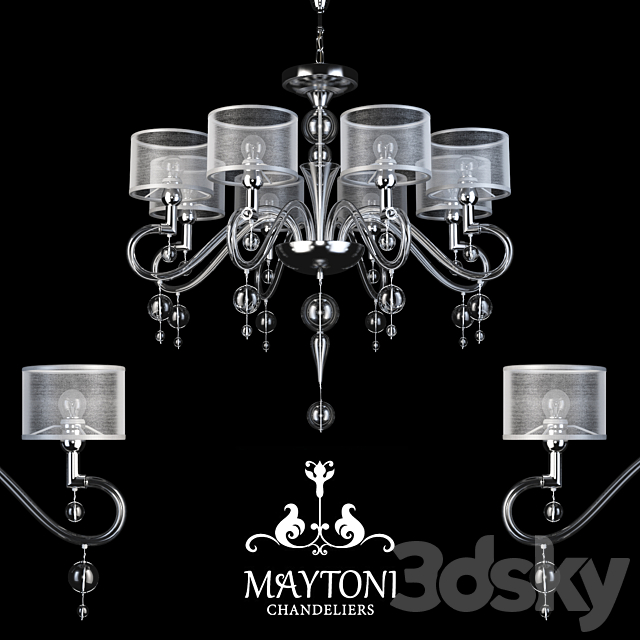 Chandelier Maytoni MOD603-08-N 3DSMax File - thumbnail 1