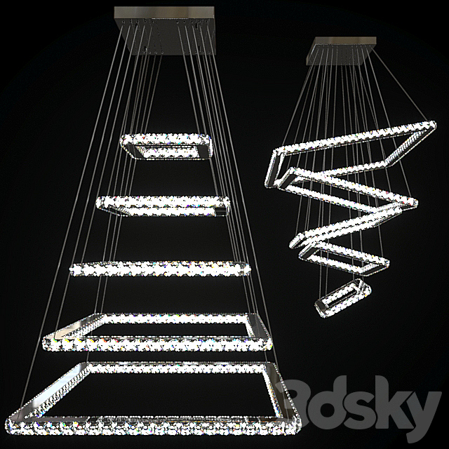 Chandelier Meerosee MD2473 3DS Max Model - thumbnail 2