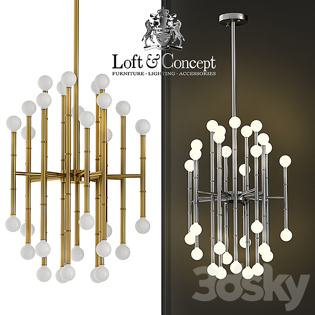 Chandelier Meurice Chandelier Jonathan Adler 3DSMax File - thumbnail 1