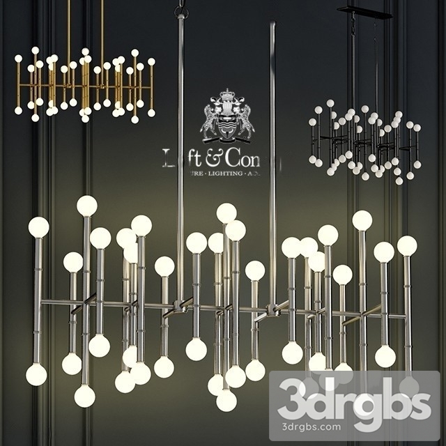 Chandelier Meurice Rectangular Chandelier Jonathan Adler 3dsmax Download - thumbnail 1