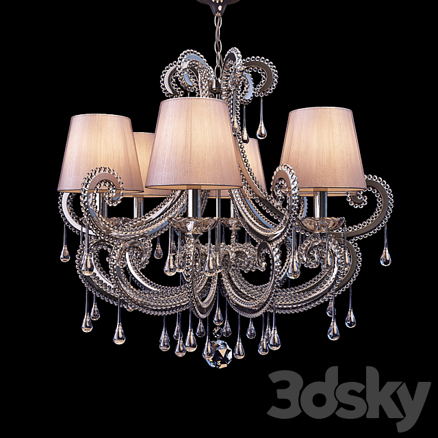 Chandelier Monmartre WL61583-6CH 3DSMax File - thumbnail 1