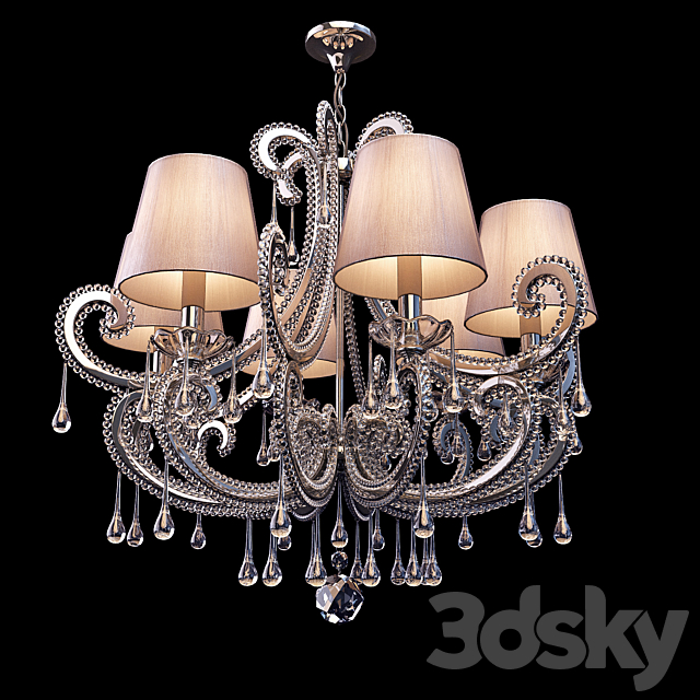 Chandelier Monmartre WL61583-6CH 3DSMax File - thumbnail 2