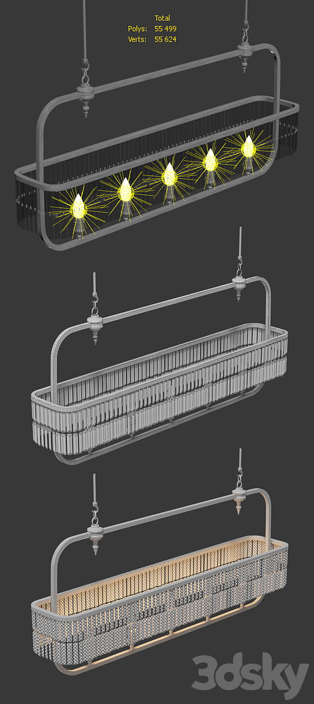 Chandelier Montreal by Vips And Friends 3DS Max Model - thumbnail 3