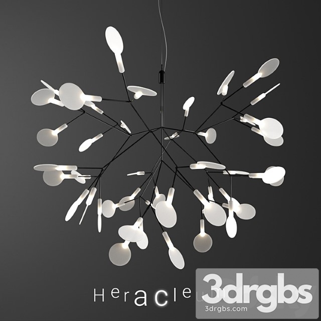 Chandelier Moooi Heracleum Ii Small Black 3dsmax Download - thumbnail 1