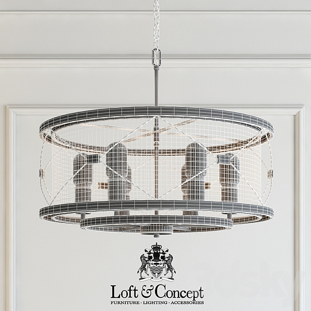 Chandelier mosquitoes caster chandelier 3DSMax File - thumbnail 2