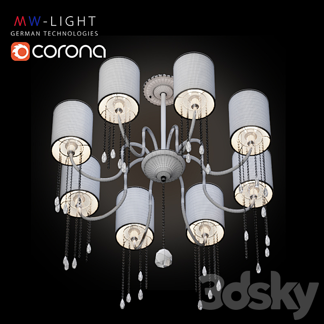 Chandelier MW-Light Federica 379018608 3DSMax File - thumbnail 3