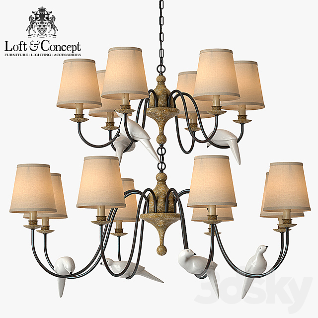 Chandelier Norman Bird Large Chandelier 3DSMax File - thumbnail 1