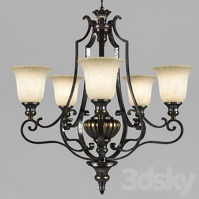 Chandelier of Feiss KELHAM HALL 3DSMax File - thumbnail 1