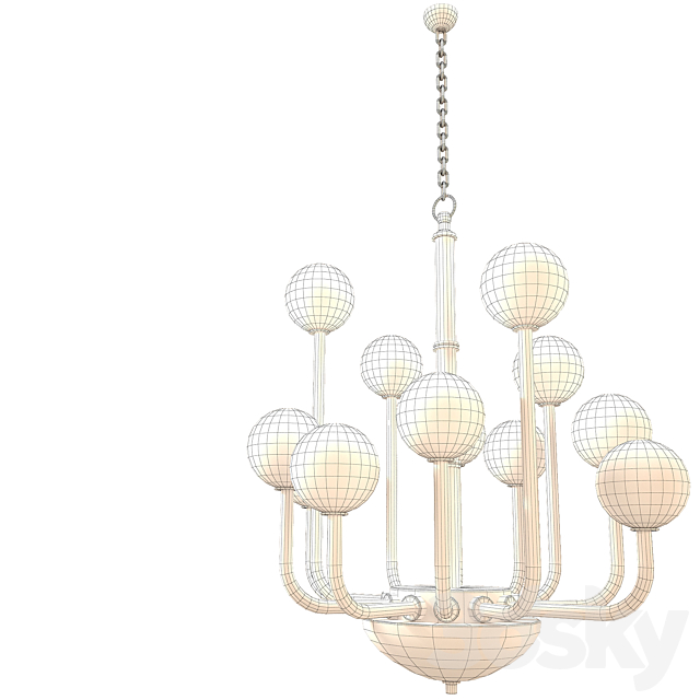 Chandelier Preciosa Satriani Carmine 3DS Max Model - thumbnail 2