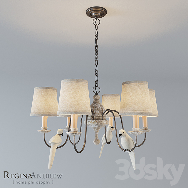 Chandelier – Regina Andrew – Antique Rusted 3DSMax File - thumbnail 1