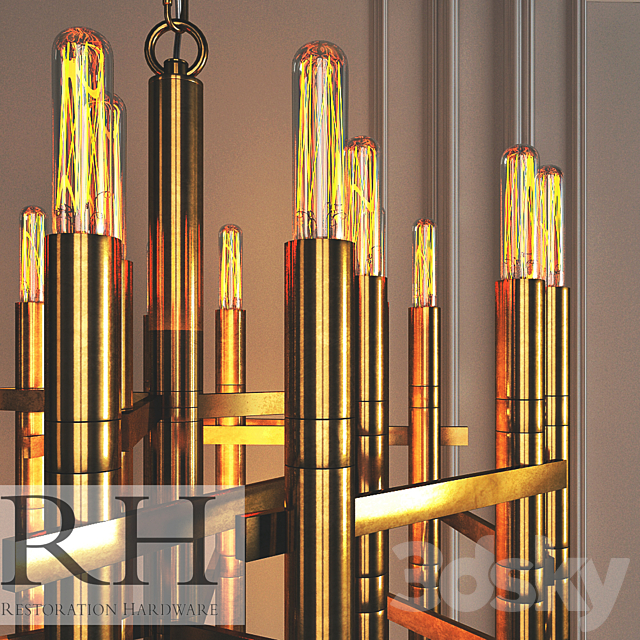 Chandelier Restoration Hardware LYNX CHANDELIER 25 ‘ 3DSMax File - thumbnail 2