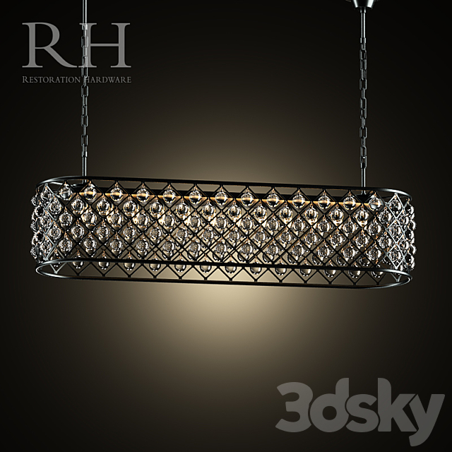 Chandelier RH SPENCER RECTANGULAR CHANDELIER 3DSMax File - thumbnail 1