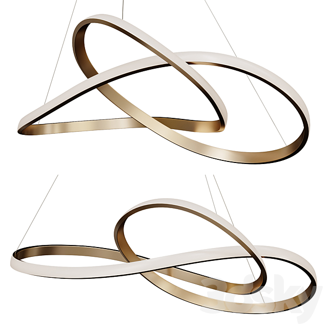 Chandelier Ribbon 3ds Max - thumbnail 1