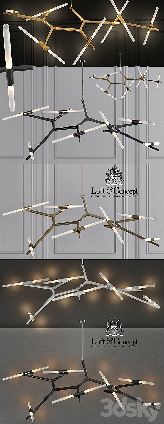 Chandelier Roll and Hill Agnes Chandelier 14 3DSMax File - thumbnail 2