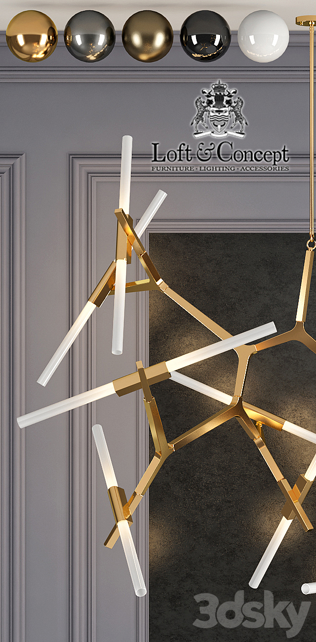 Chandelier Roll and Hill Agnes Chandelier 20 3DSMax File - thumbnail 2