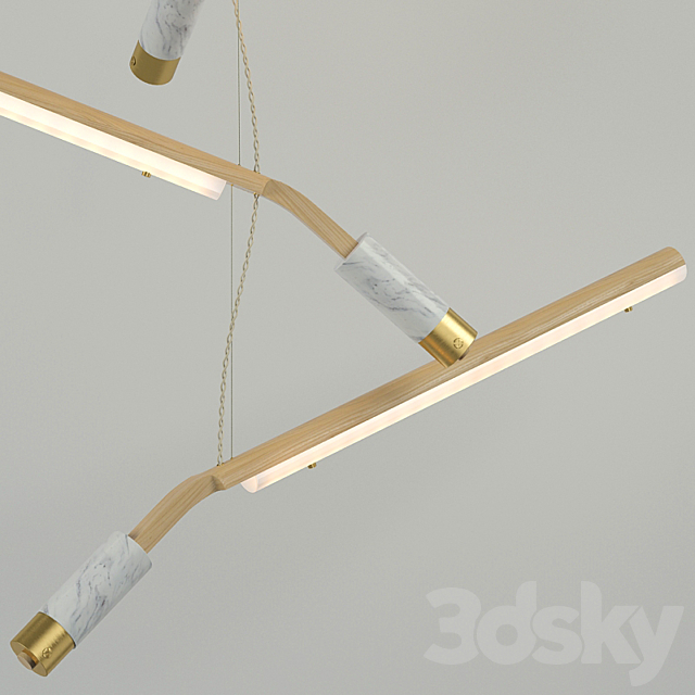 Chandelier Roll & Hill Counterweight 3DS Max Model - thumbnail 2