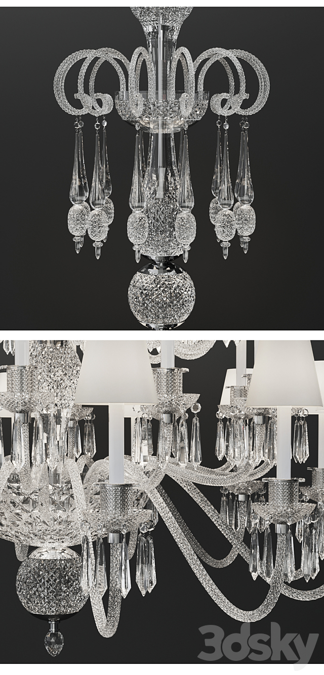 chandelier saint louis to provasi 3DS Max Model - thumbnail 3