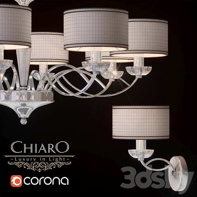 Chandelier. sconce Chiaro Palermo 3DSMax File - thumbnail 2