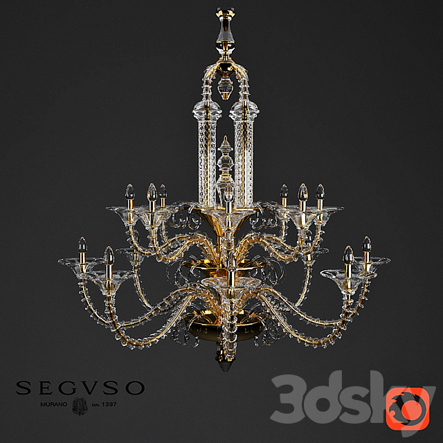 Chandelier Seguso Rezzonico Museo 3DSMax File - thumbnail 1