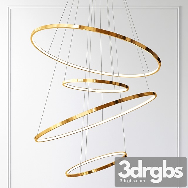 Chandelier Slim Rings 3dsmax Download - thumbnail 1