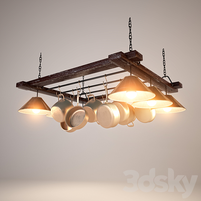 Chandelier suspension Kitchen 3DSMax File - thumbnail 1