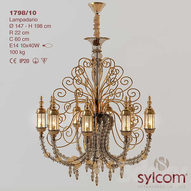 Chandelier Sylcom 1798 3DSMax File - thumbnail 1